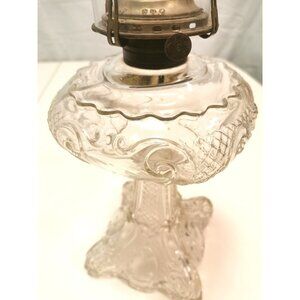 Large Excellent Condition Vintage Lamp Clear Decorative Base 19" Height